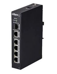 Dahua Technology 4-Port Long-Distance Ethernet PoE Switch, Connector Ethernet/RJ 45, 10/100/1000Mbps, DIN Rail, Desktop,