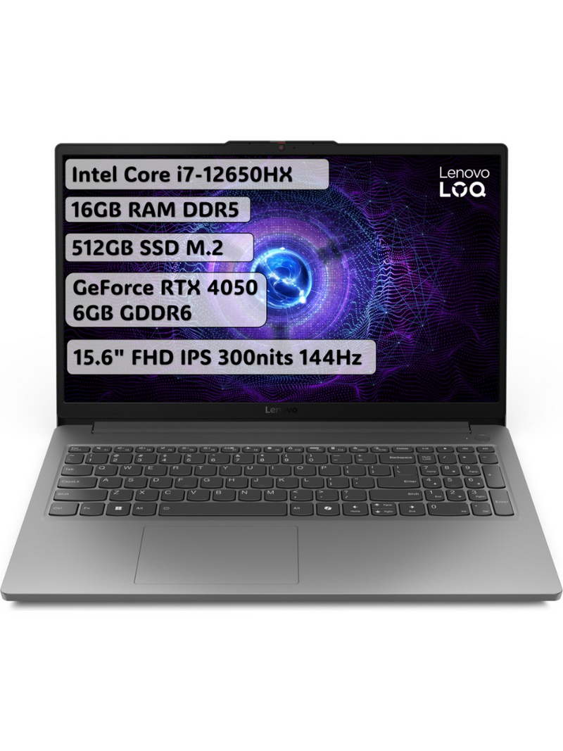 Sıfır Lenovo Loq i7 12650HX 16 GB 512 GB SSD RTX4050 Laptop