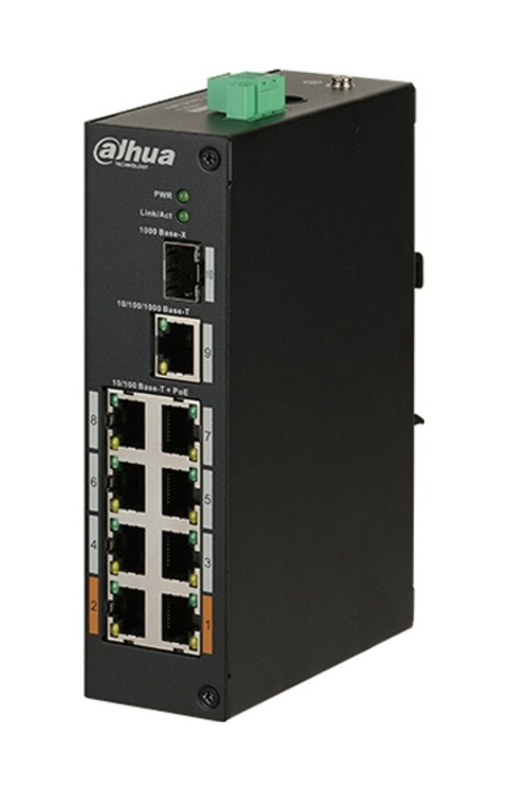 Dahua Pfs3110-8et-96-v2, 10 Port, 8 Port Megabit Poe 96w, 1 Port Gigabit, 1 Port Gigabit Sfp,